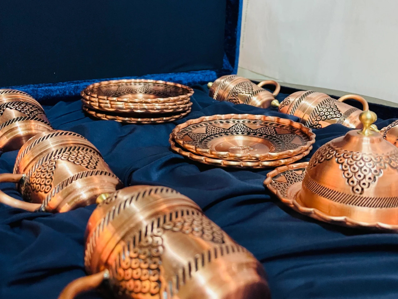 Kayrana Turkish copper coffee set